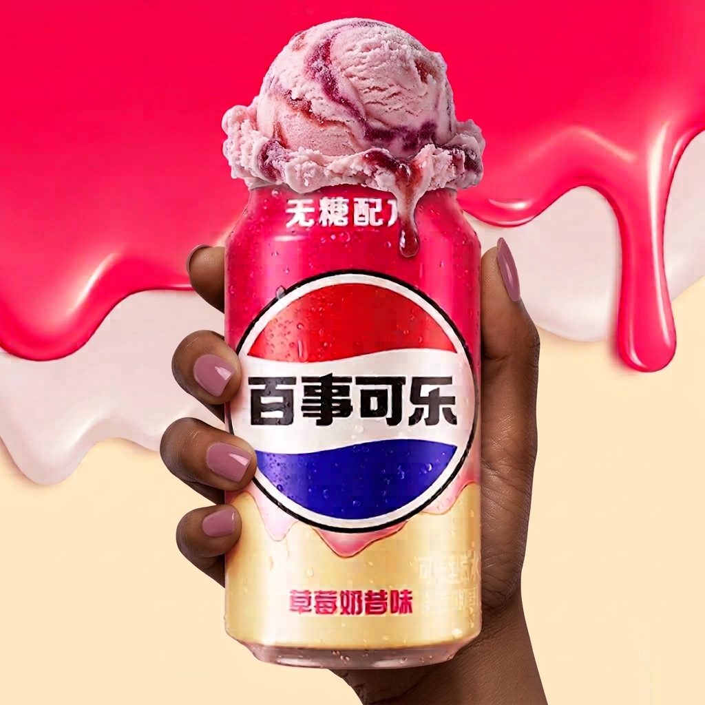 Pepsi Strawberry Milkshake