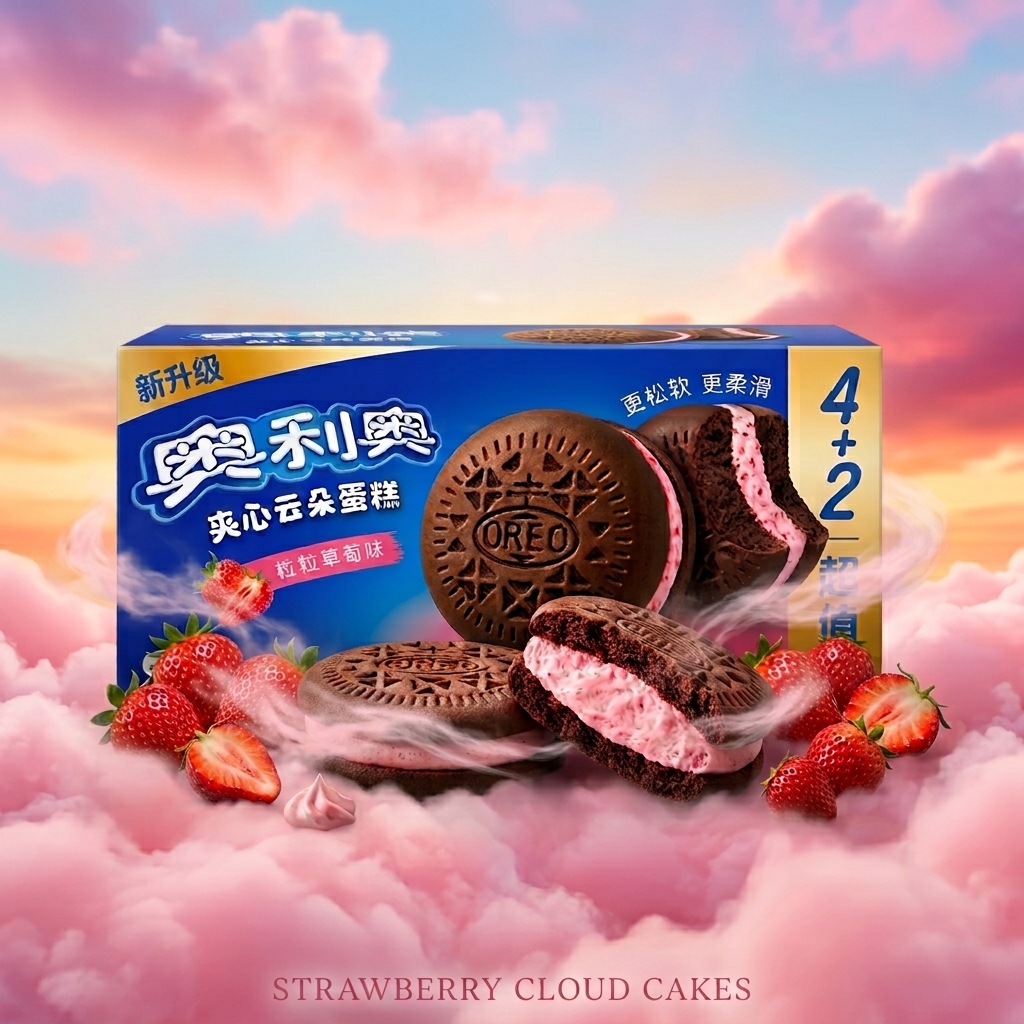OREO Cloud Cake Strawberry Cream